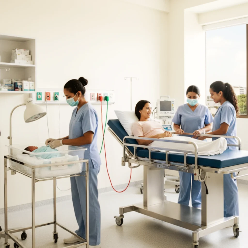 Sala de partos y atención al recién nacido @ CGE Grupo Médico, Santo Domingo, República Dominicana